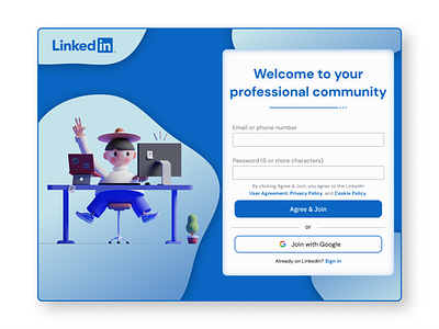 LinkedIn Signup Form Redesign