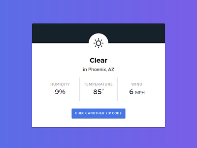 Simply Weather Web App - Detail View