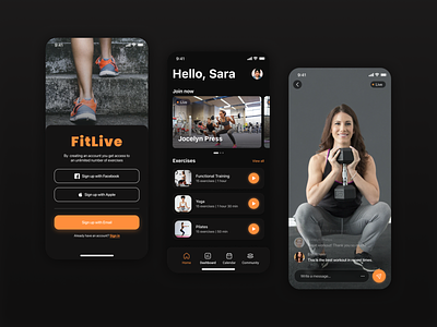 FitLive: Fitness Mobile App for Online Trainigs