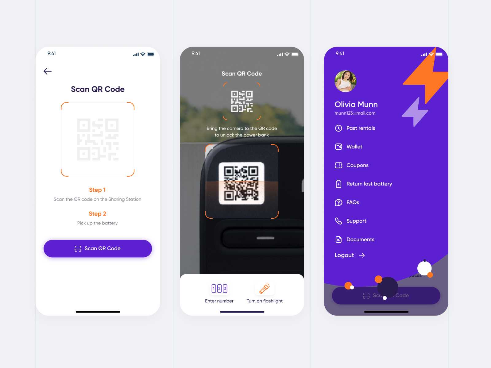 Power Bank Sharing App - UI/UX Design - Part 2 by Mobindustry on Dribbble