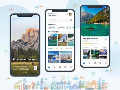 App for Booking Travel Packages UI/UX Design app design app designer app development app development company mobile app design travel agency travel app travel app development ui ux design