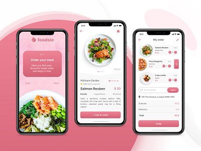 Food delivery mobile app - UI / UX design