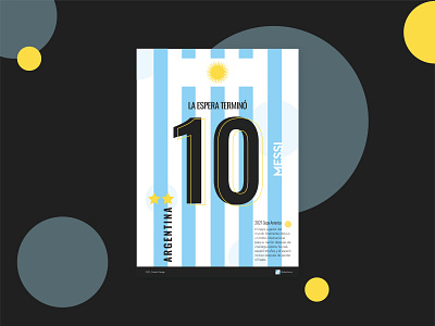 Congratulations, Messi & Argentina argentina blue copa america football meesi poster poster design