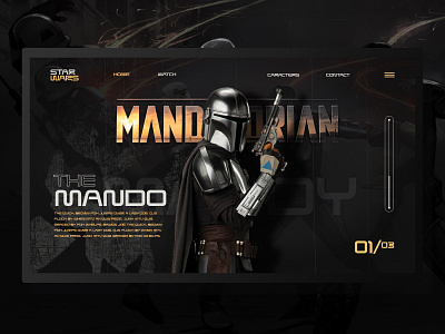 Mandalorian UI design design mandalorian modern star wars ui web