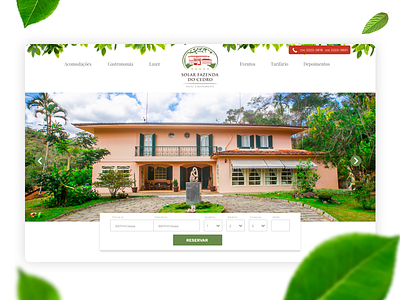 Hotel Booking booking clean desktop flat hotel house leafs mobile nature ui webdesign white