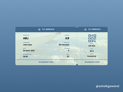 036 - Boarding Pass concept concept design design figma redesign ui uidesign web webdesign webdesigner