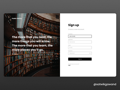 039 - Signup Page concept concept design design figma redesign ui uidesign web webdesign webdesigner