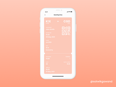 040 - Boarding Pass app app design app ui concept concept design design figma mobile ui uidesign