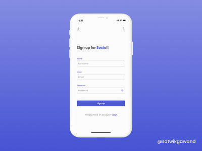 047 - Signup Page app concept concept design design figma form mobile signup ui uidesign