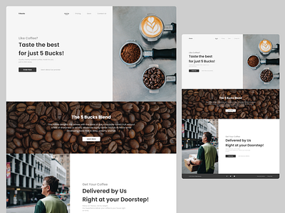 Minimal Coffee Shop Landing Page