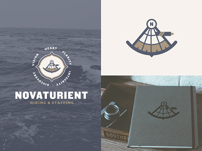 Novaturient Concept 3 branding concept logo novaturient sextant
