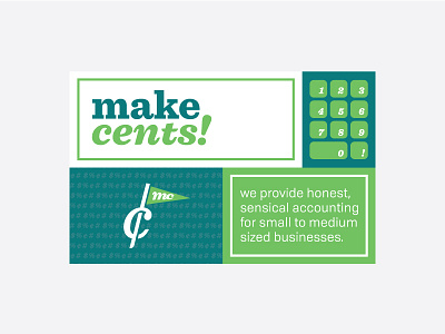 Make Cents accountant branding calculator cent cents concept flag logo money