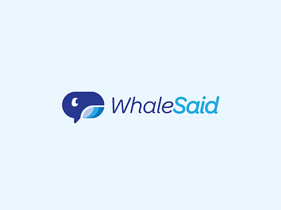 Whale Said brand identity logo startup whale whalesaid