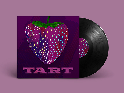 Tart Vinyl Album Art album art illustration strawberry texture vinyl watercolor