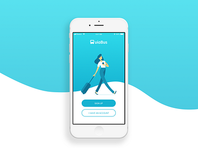 Sign Up Page - Daily UI #001 app bus dailyui design illustration travel ui ux