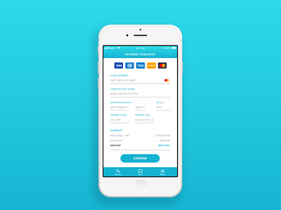 Credit Card Checkout Page - Daily UI #002 app credit card checkout dailyui design ui ux