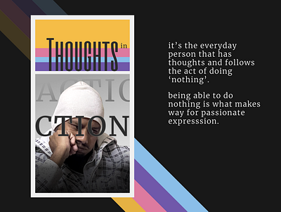 Thoughts in Action design flat design texture typography