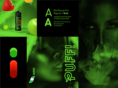 Logo and packaging for hookah mixtures PUFF! branding graphic design illustration logo logodesign packaging