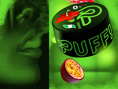 Logo and packaging for hookah mixtures PUFF! 3 branding design graphic design illustration logo logodesign packaging