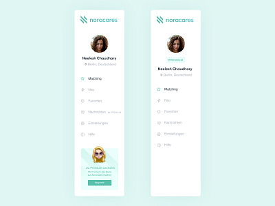 Sidebar Navigation 🧑‍⚕️ noracares app app design application design icon icons interface menu navigation product sidebar ui user experience ux