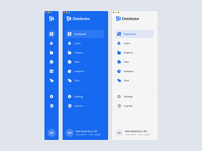 Sidebar Exploration 🔎 Distributor App app app design application branding design desktop desktop app icons interface logo management menu minimal modern sidebar ui ux