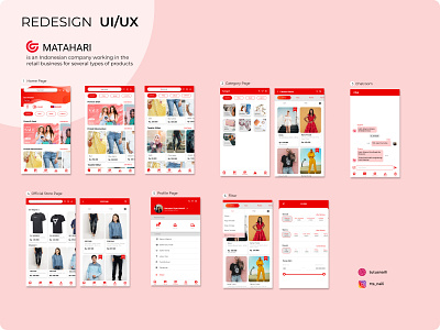 REDESIGN UI/UX MATAHARI MALL APP design fashion app fashion design mobile app mobile design redesign ui ui design uiux ux ux design