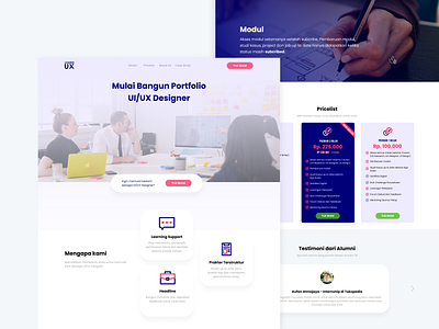 LANDING PAGE COURSE ONLINE course app exploration landingpage ui uidesign uiuxdesign web webdesign