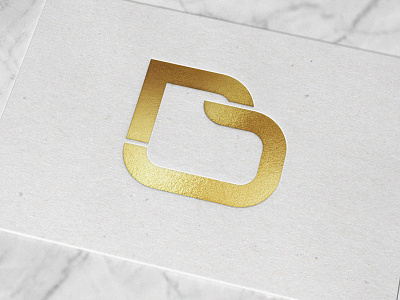 Personal Logo 3d designer emboss foil gold granite logo paper photoshop