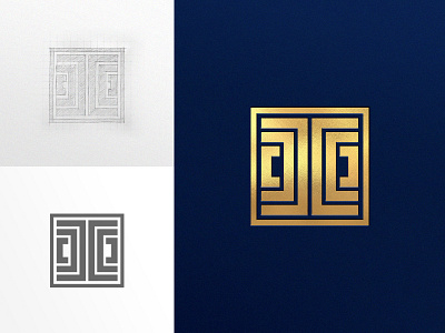 Impeccable blue brand branding digital art direction foil gold leaf logo nouveau sketch