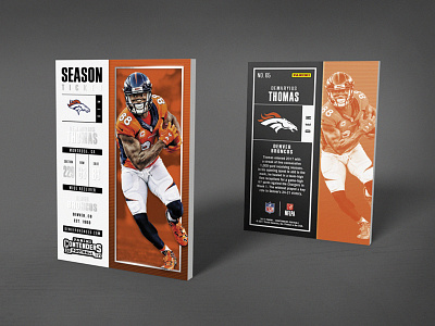 2017 Contenders Football broncos dynamic foil football nfl photography sports trading cards typography