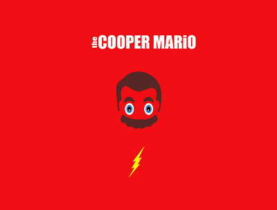 The Cooper Mario ft. Sheldon Cooper design flat humor humorous illustration illustration mario mario bros minimal sheldon cooper super mario bros thebigbangtheory vector