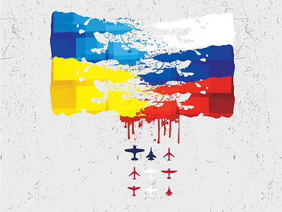 Stay Strong Ukraine. creative flat illustration minmal russia states ukraine vector worldwar