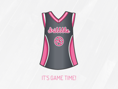 Game Time! basketball debut dribbble jersey