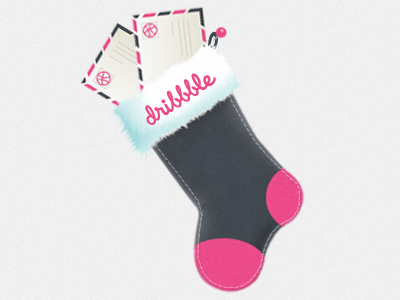 Christmas Dribbble Giveaway christmas dribbble giveaway invite stocking