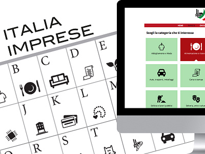 Italia Imprese - website and font icons complic font imprese italia italia imprese studio webfont website