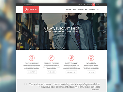 G Shop Home ecommerce flat shop slideshow web design web site