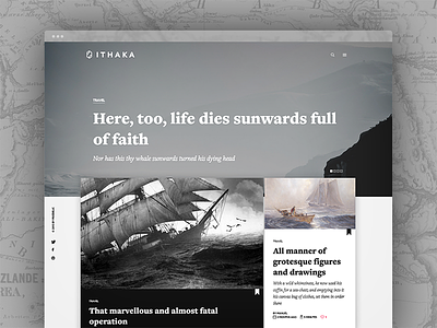 Ithaka Release blog magazine typography web design wordpress theme