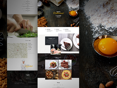 Restaurant Home contrast food home page landing page restaurant typography wordpress theme