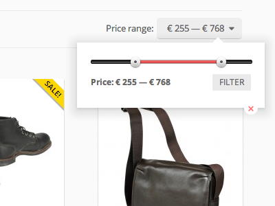 Prince Range Rebounded ecommerce price range slider tooltip web design woocommerce wordpress