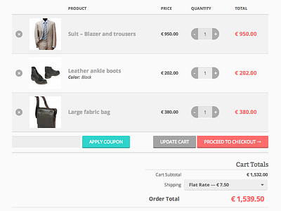 Cart Page add to cart cart ecommerce price select web design wordpress theme