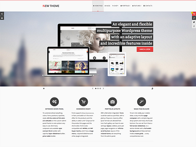 F. theme home page columns ecommerce home page slideshow web design wordpress wordpress theme