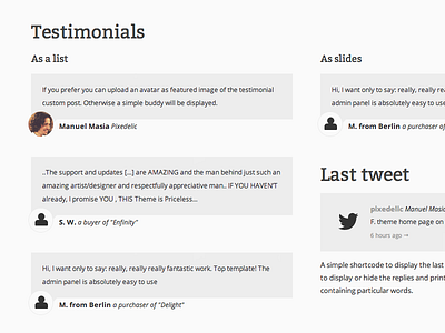 Testimonials buddies testimonials tweet web design wordpress theme