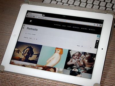 Portfolio Alternative Skin on iPad ipad portfolio responsive web design wordpress theme