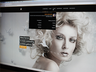 Forte Home Online ecommerce fullscreen home page menu slideshow web design wordpress theme