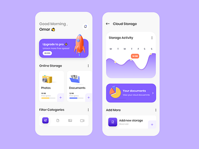 Cloud storage app by Omar on Dribbble