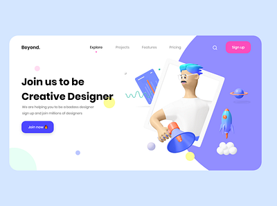 Beyond - Designers community agancy landing ui uidesign uxdesign uxdesigns web