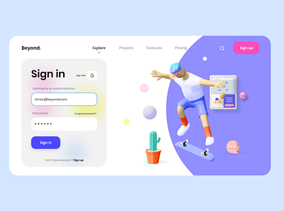 Sign in page 💫 form landing landingpage login login form login page login screen ui ui design uxdesign xd