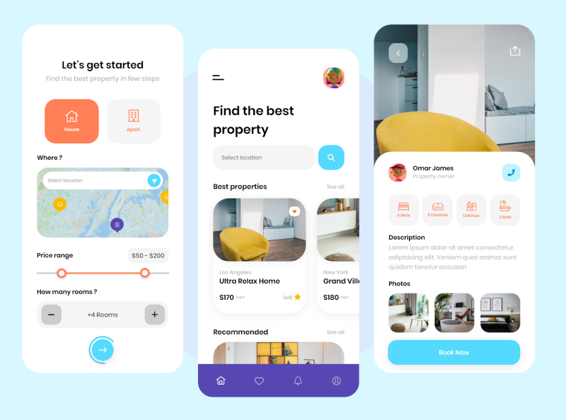 House & Apartment Rental App 🏡 by Omar on Dribbble