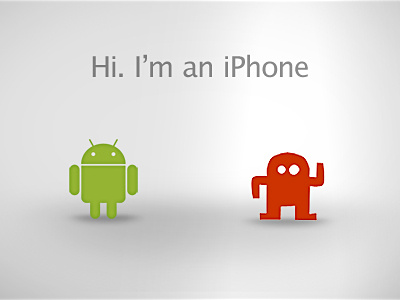 I'm an iPhone andriod dribbble green iphone just for fun red