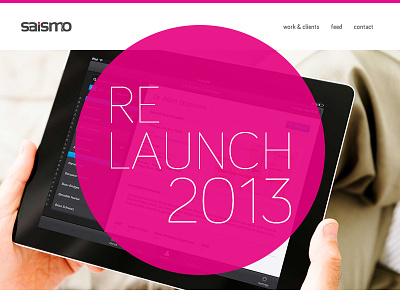 Time for a Facelift flat pink portfolio relaunch responsive retina saismo website